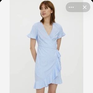 Vero Moda Sky Blue Wrap Dress
